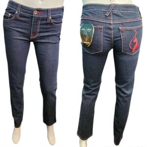 Baby Phat Straight Jeans  Size 5 The Firecracker NEW TAGS Embellished